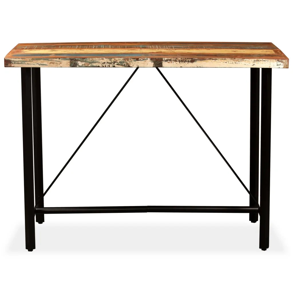 Tavolino da Bar in Legno Massello di Recupero 150x70x107 cm cod mxl 23673