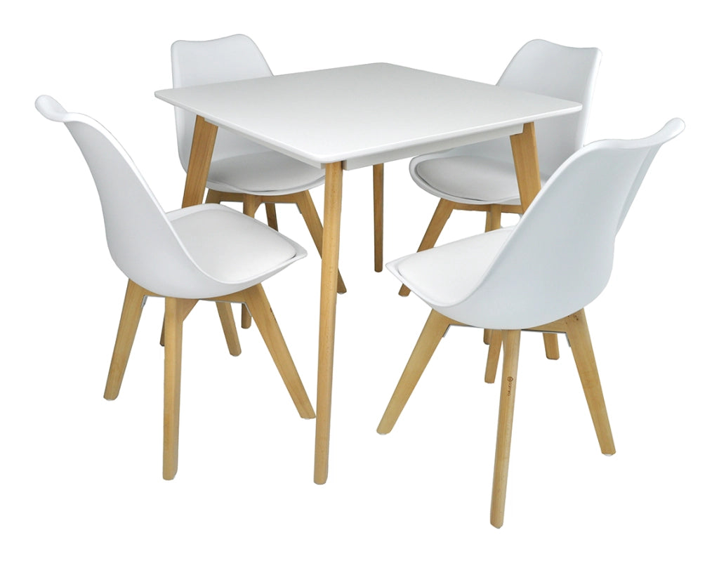 Tavolo cucina quadrato 80x80 bianco, tavolo ristorante mod. Iago TQ08-8.8IAPL