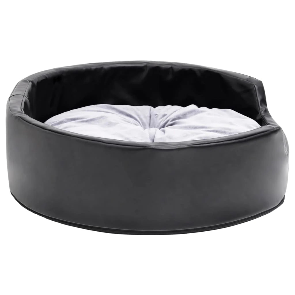 Cuccia per cani 69 x 59 x 19 cm peluche e similpelle nera 02_0043225