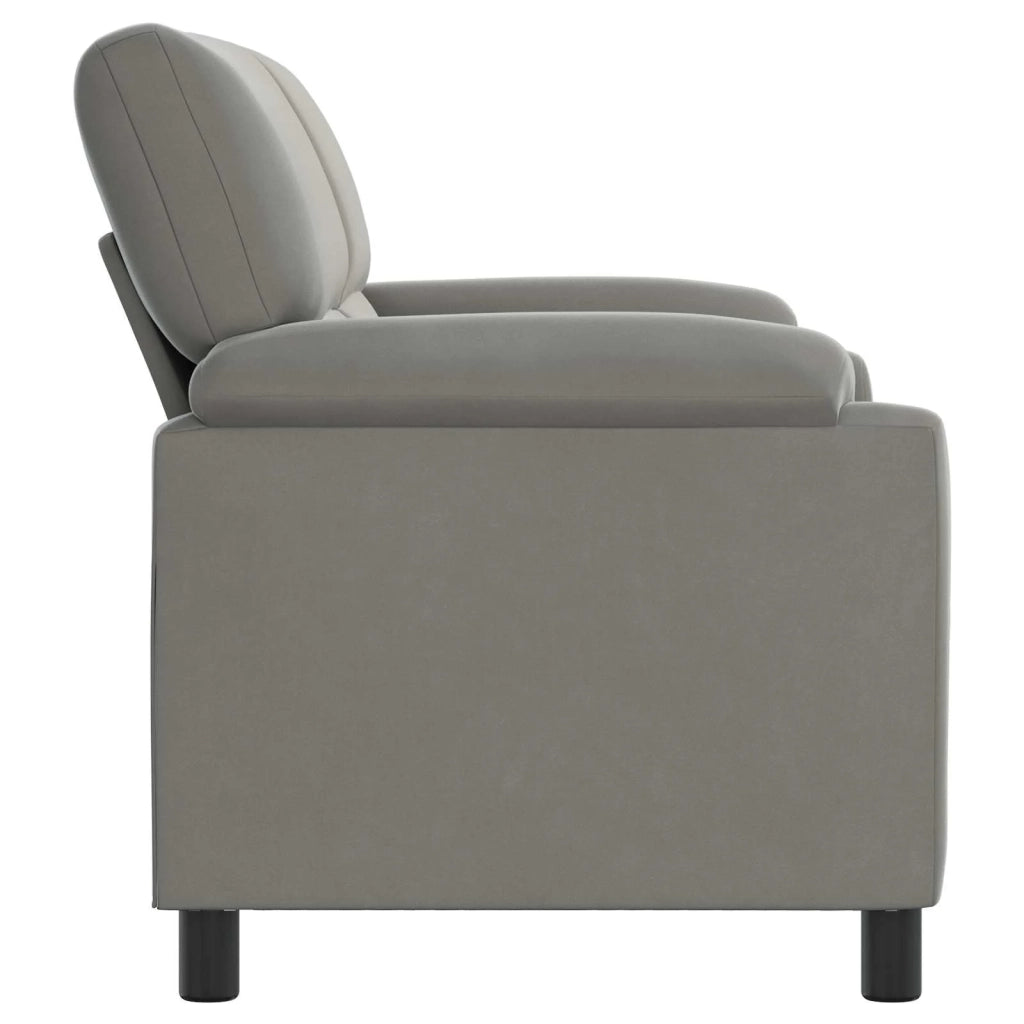 Divano Grigio Chiaro 174 x 85 x 93 cm Velluto 42040835