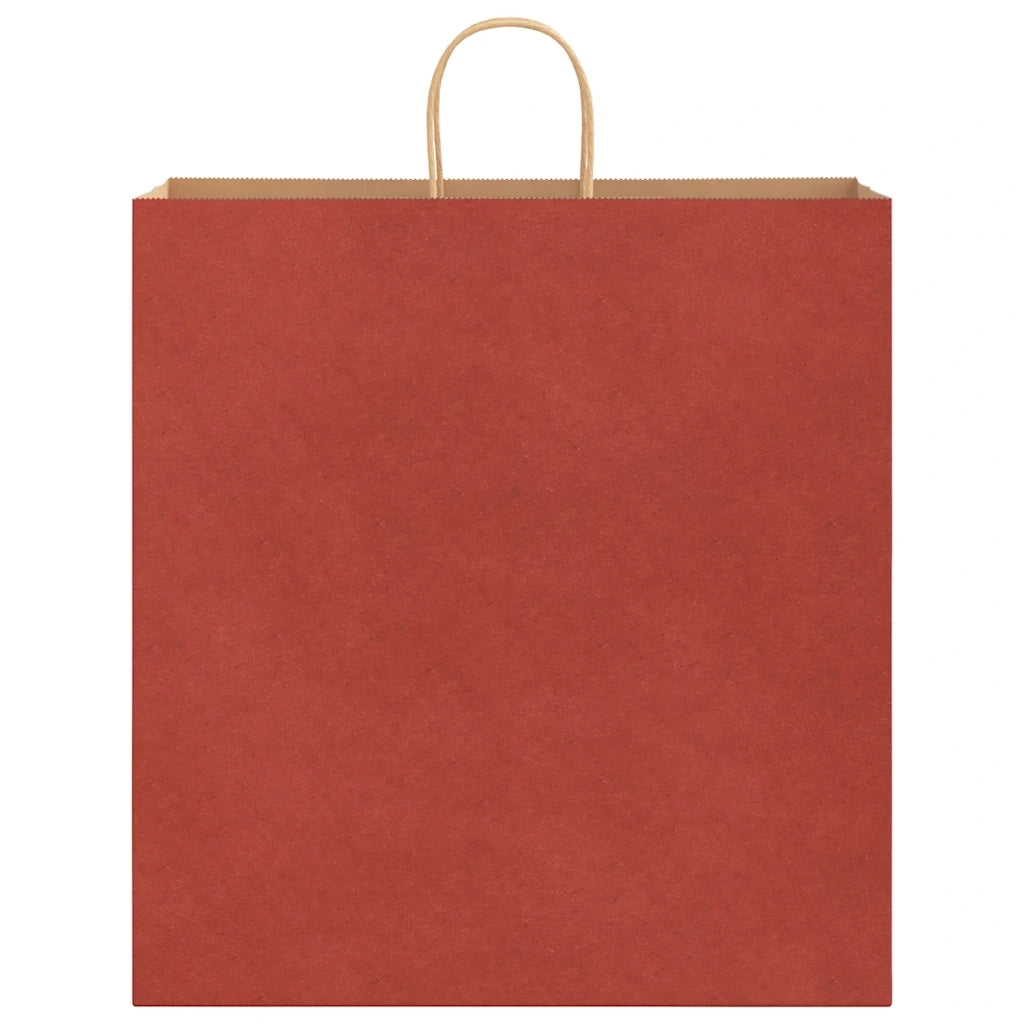 Sacchetti di Carta 250 pz con Manici Rossi 45x17x48 cm