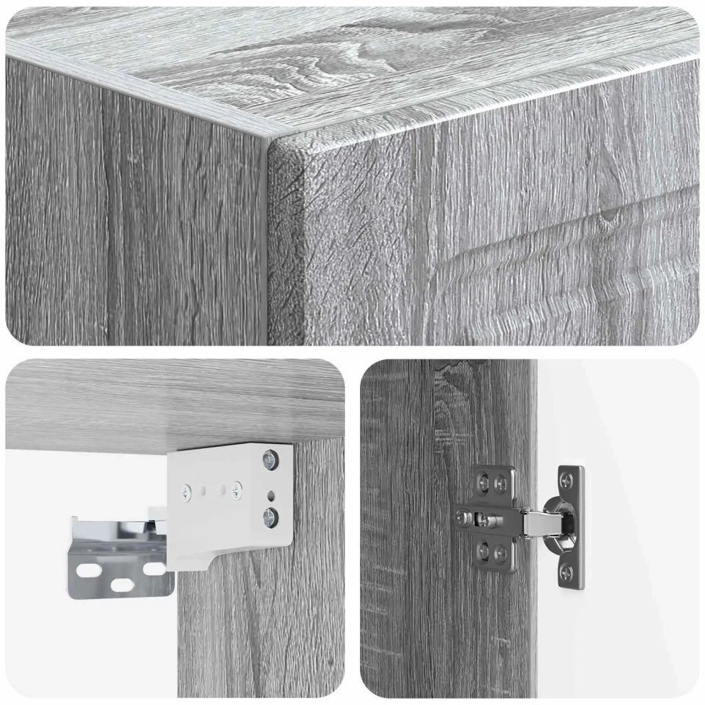 Set di armadi 2 pcs Sonoma grigio Legno ingegnerizzato