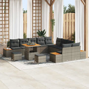 Set Divano da Giardino con cuscino 13 pcs Grigio 3363363