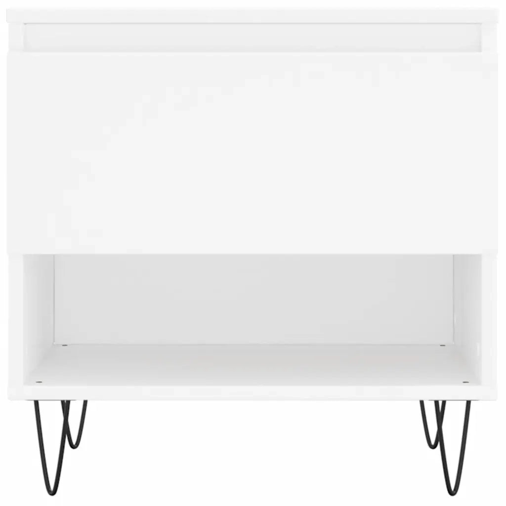 2 pz Tavolini salotto | Tavolino da caff¨¨ | Tavolino da Soggiorno Bianchi 50x46x50 cm in Legno Multistrato