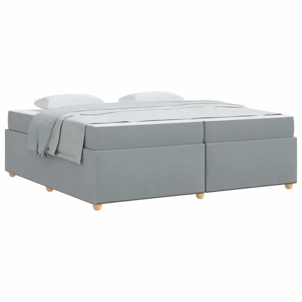 vidaXL Struttura del letto Grigio chiaro 200 x 200 cm Tessuto