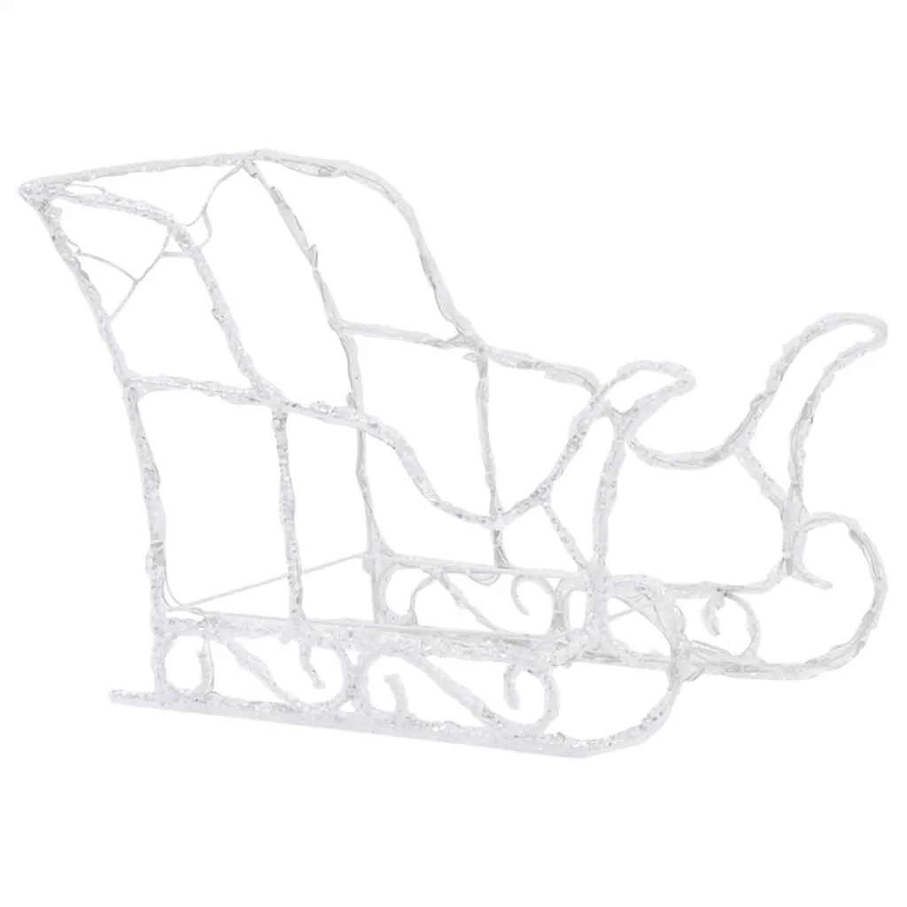 Decorazione Natalizia Renne e Slitta 280x28x55 cm in Acrilico 328524