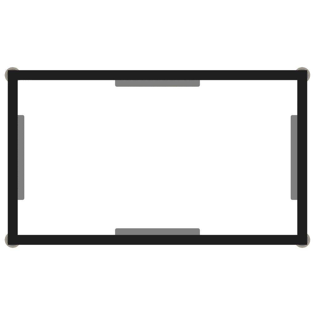Tavolo Consolle Trasparente 60x35x75 cm in Vetro Temperato 322827