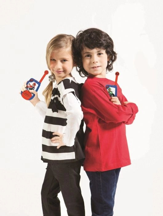 MARIO KART Walkie-talkie digitali per bambini, portata 2 km e funzione codice Morse LEXIBOOK