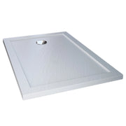 Piatto Doccia Slim 70x170x4 cm Rettangolare Acrilico Bordato Bianco Effetto Pietra mod. Flower