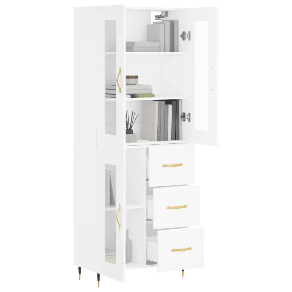 Credenza Bianca 69,5x34x180 cm in Legno Multistrato 3198577