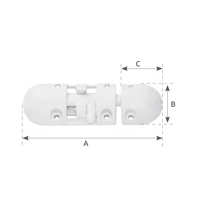 CATENACCIO NYLON BIANCO MM.86X29X26