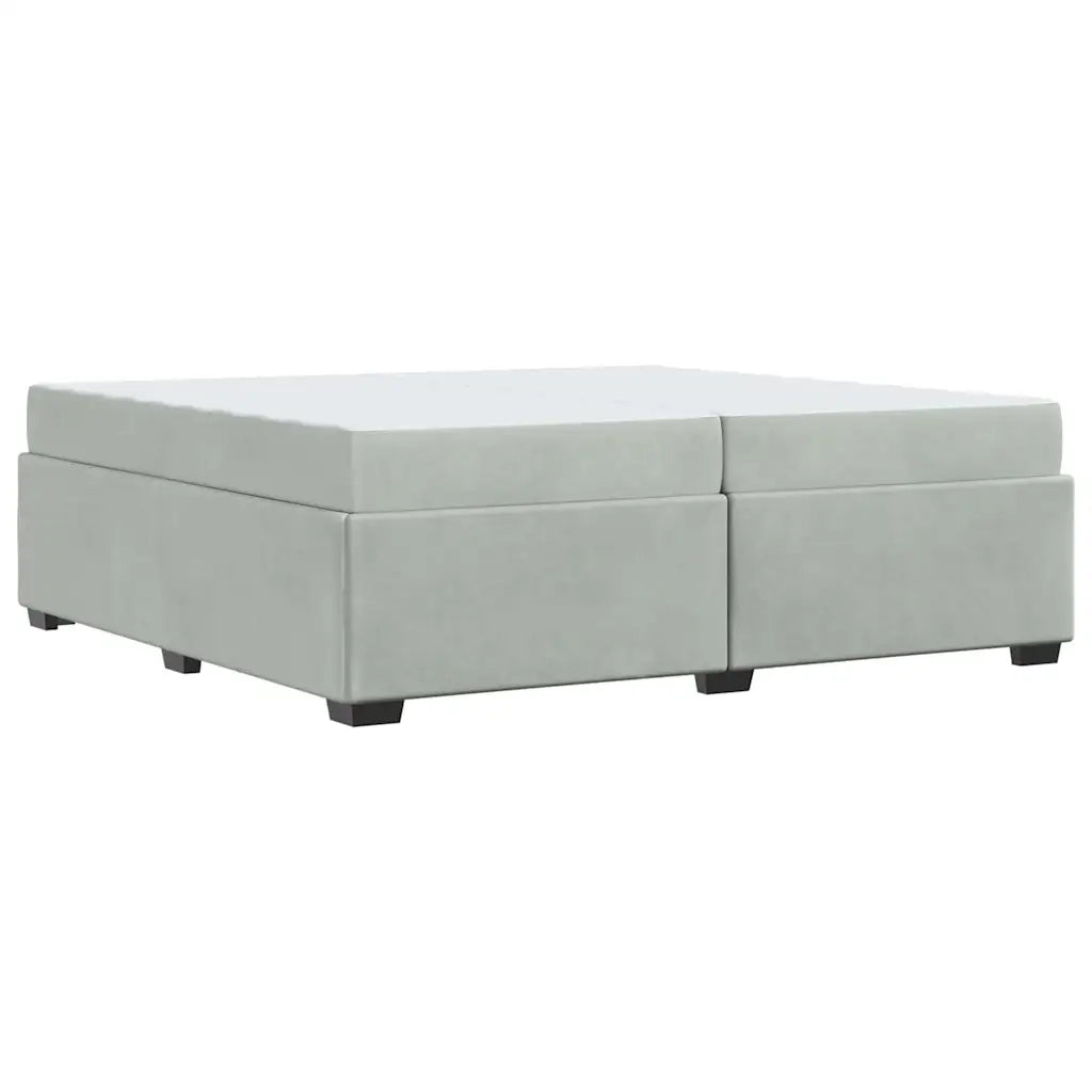 vidaXL Struttura del letto Grigio chiaro 200 x 200 cm Velluto