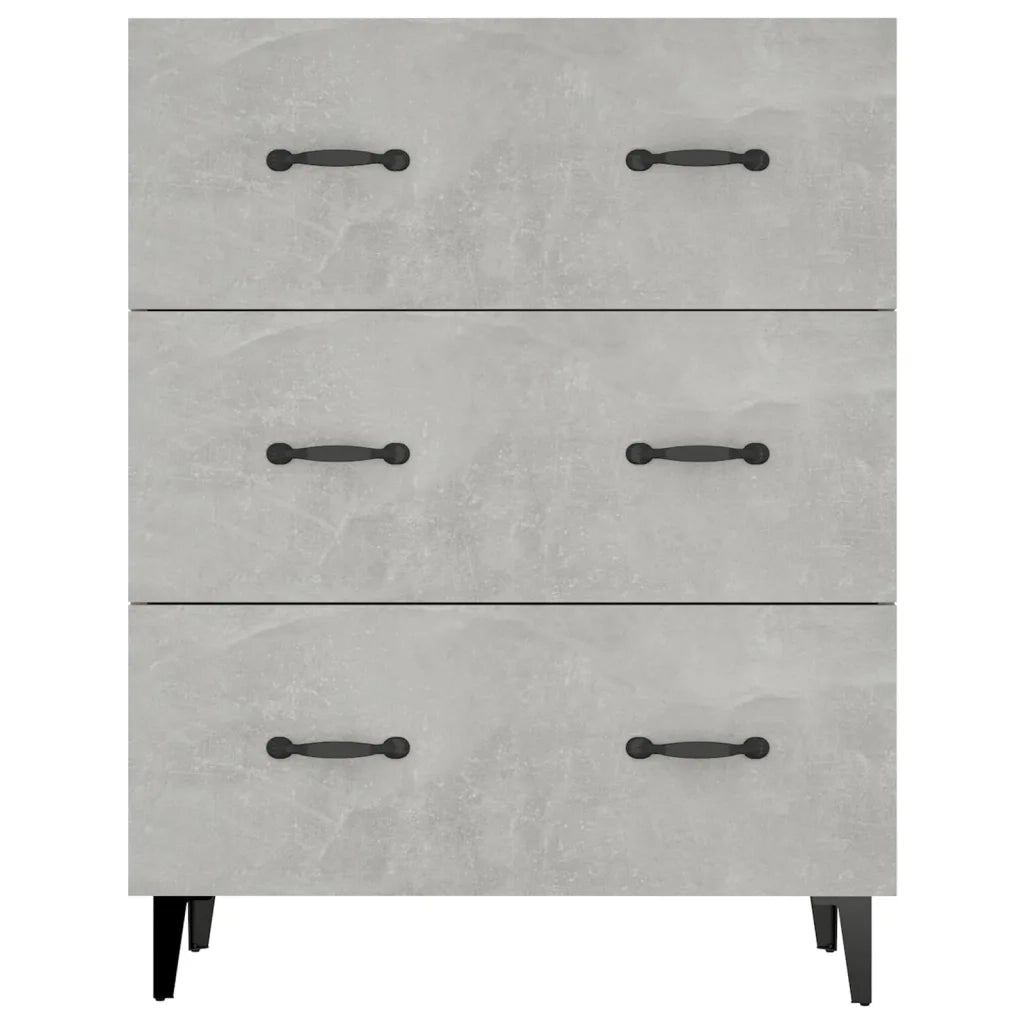 Credenza-Buffet-Armadio da cucina Grigio Cemento 69,5x34x90 cm in Legno Multistrato 432176
