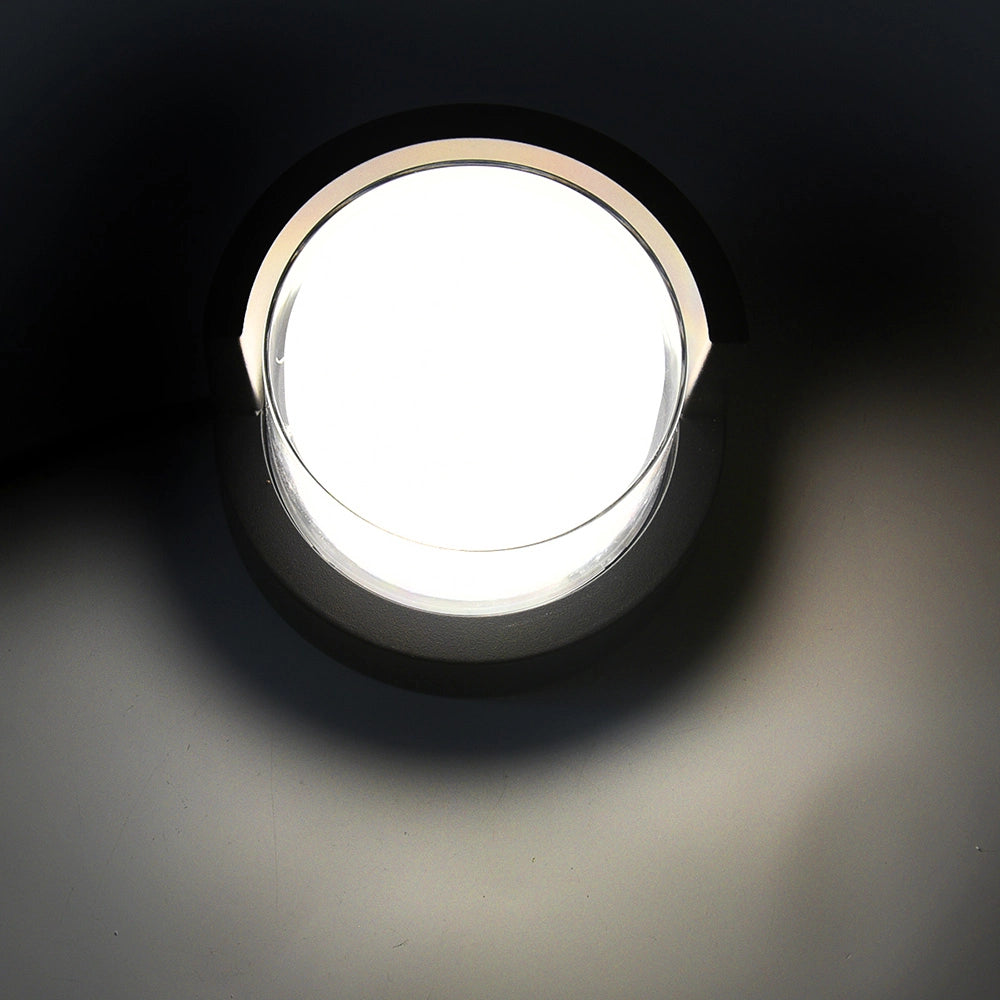 APPLIQUE LED DA PARETE 15W IP65 PER ESTERNI DESIGN TONDO LUCE NATURALE - IDEALE PER TERRAZZI GIARDINI E PORTICATI STRUTTURA IN PLASTICA E PVC