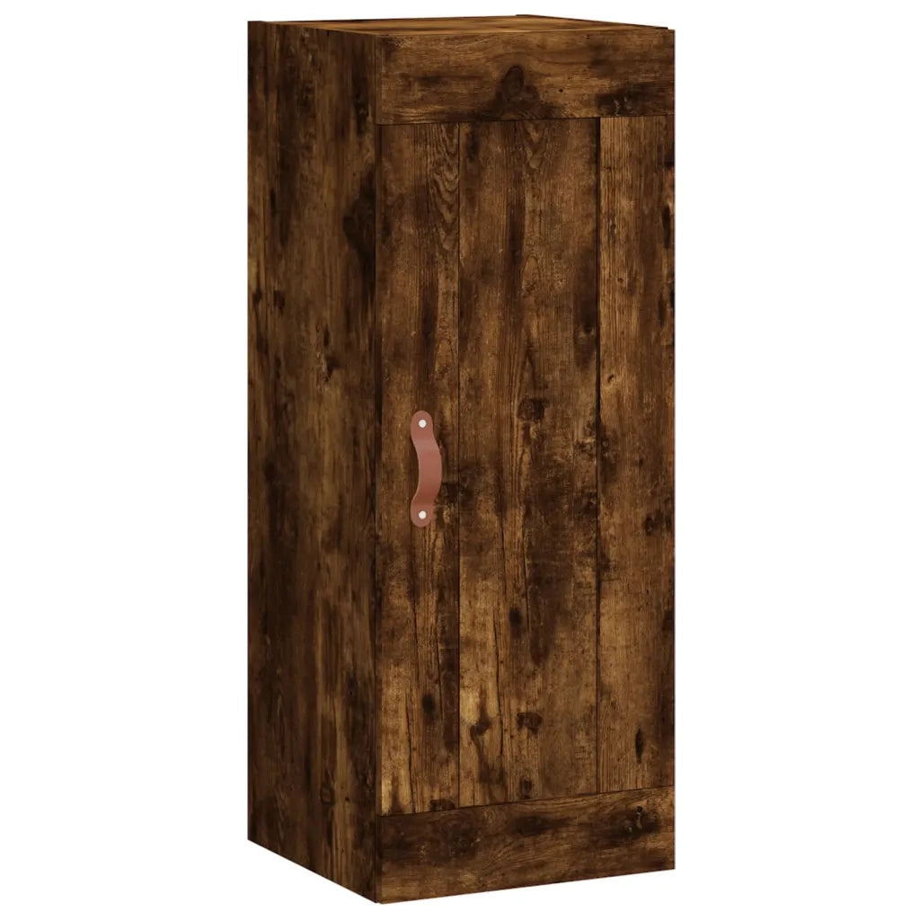 Mobile a Parete Rovere Fumo 34,5x34x90 cm in Legno Multistrato 830481