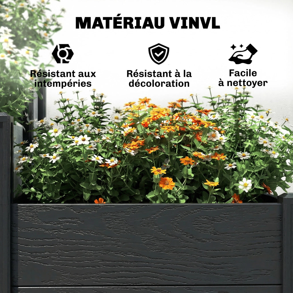 Letto da giardino a 3 livelli ¨C zephmum ¨C grigio 120x80x64 cm