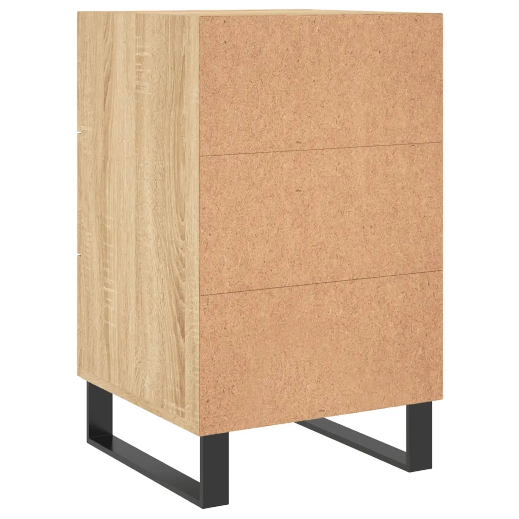 Comodino-Tavolino da notte Rovere Sonoma 40x40x66 cm in Legno Multistrato 656032