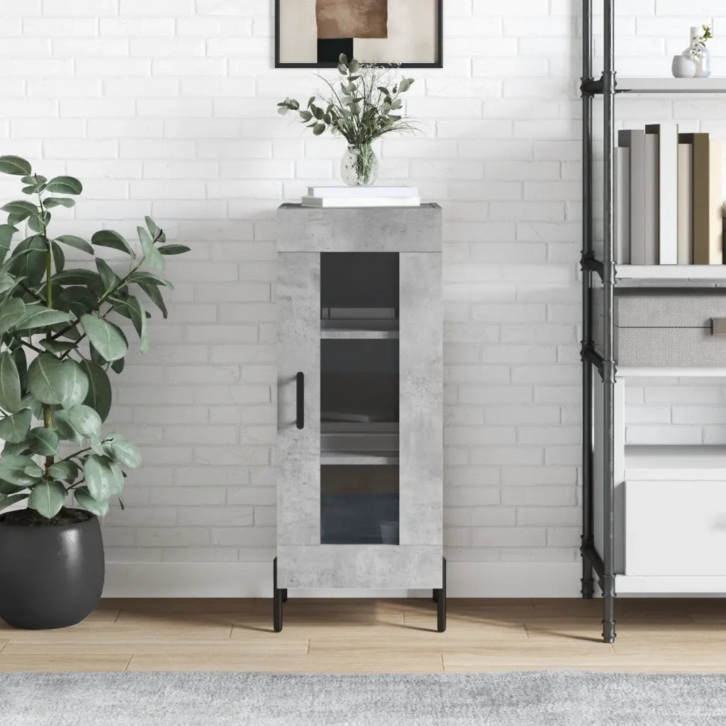 Credenza-Buffet-Armadio da cucina Grigio Cemento 34,5x34x90 cm in Legno Multistrato 262611