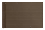 Telo Copribalcone Tinta Unita 90 x 500 Cm HDPE UV Frangivento Con Occhielli e 24 Metri Corda Schermo Privacy Terrazzo Frangivista Recinzione Copri Ringhiera Balconi Antipioggia - Marrone