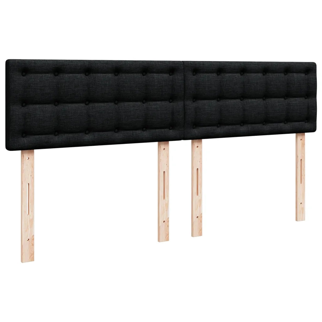 Giroletto a Molle con Materasso Nero 180x200 cm in Tessuto