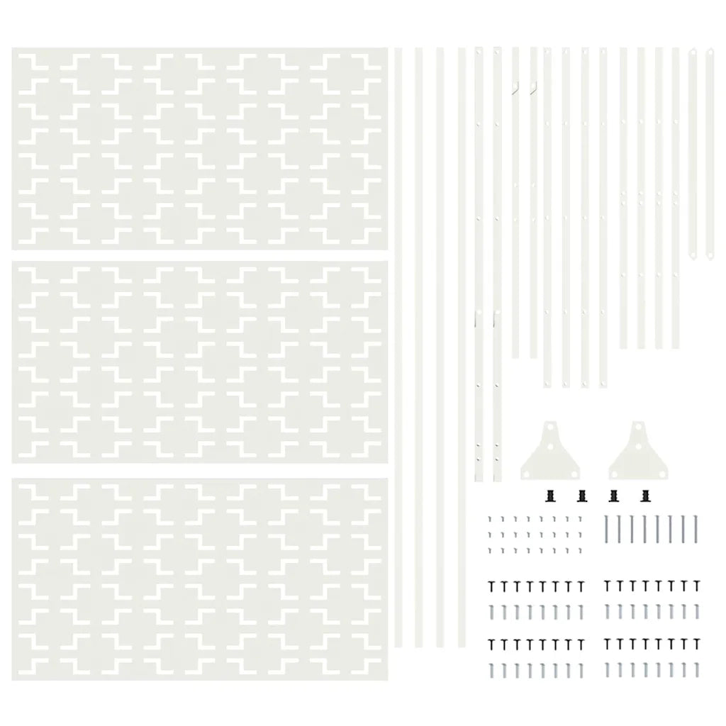 Schermo per Privacy Bianco 100 x 50 x 180 cm Acciaio CFW4408173