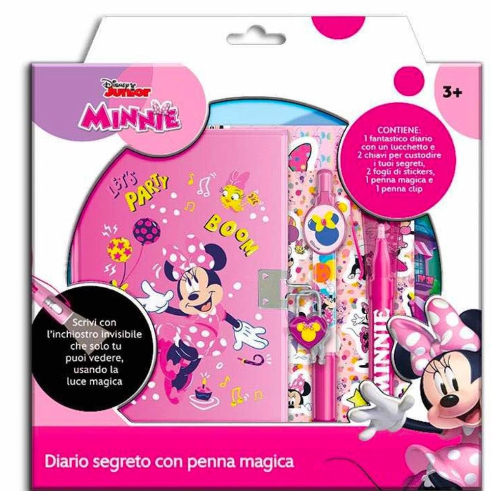 Trade Shop - Diario Segreto Con Penna Magica Disney Minnie Con Accessori Gioco Per Bambine 3+ -