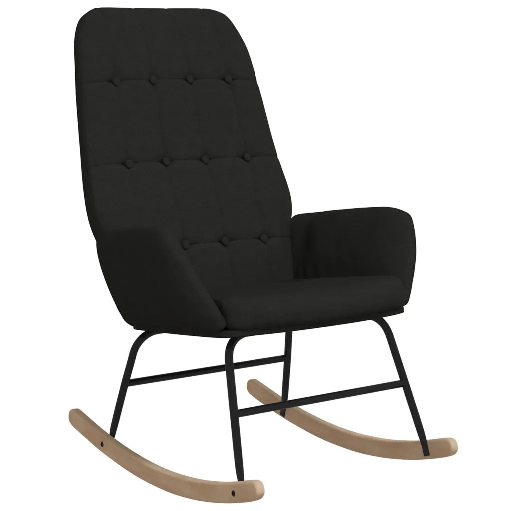 Sedia a Dondolo Nera in Tessuto cod mxl 51095