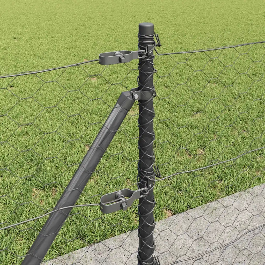 Palo della recinzione Grigio 100 x 0,6 m (rete da 50 mm)