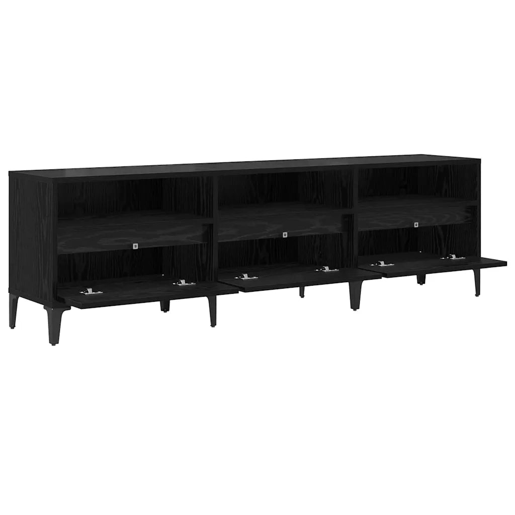 vidaXL Mobile TV Rovere nero 150 x 30 x 44.5 cm Legno multistrato