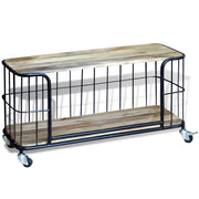 Mobile TV/credenza di design pratico 100 cm legno massello di mango 2502260
