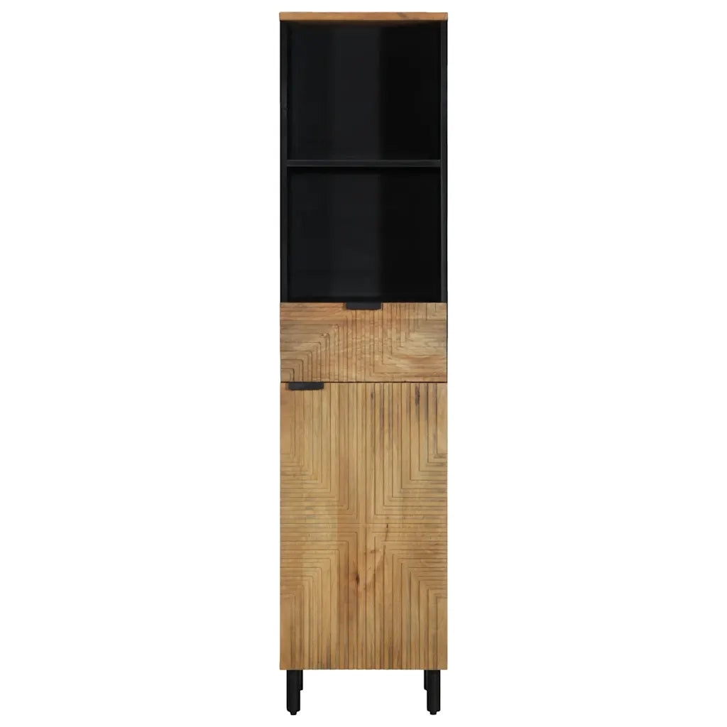 Mobile da Bagno Marrone 38x33x160 cm in Legno Massello di Mango 4017742
