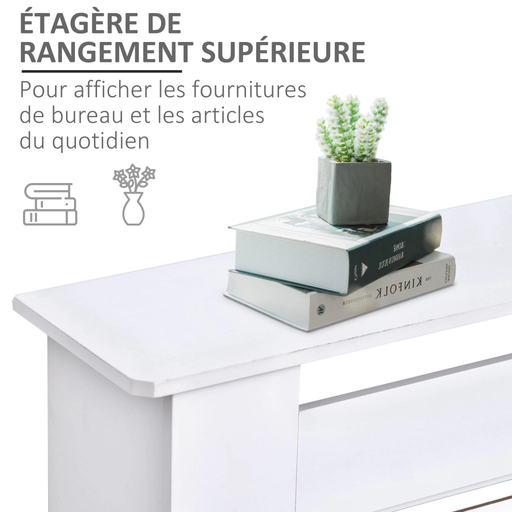 Mobile TV Design Moderno ¨C Zephmum ¨C Bianco 139-208,5x20,5x82,5 cm