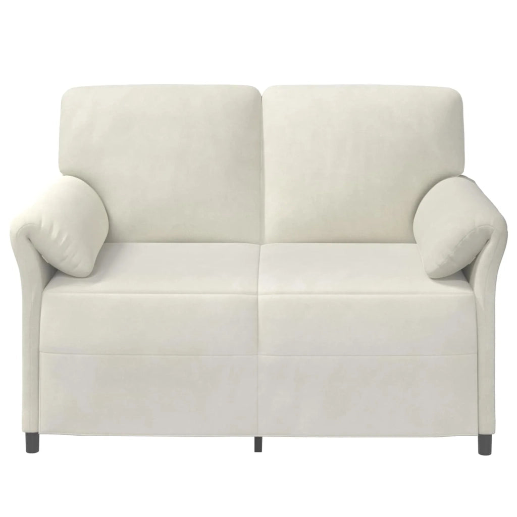Divano a 2 Posti Crema 138 x 83 x 95 cm Velluto