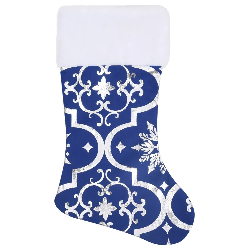 Gonna Albero Natale Raffinata con Calza Blu Tessuto 150 cm 330280