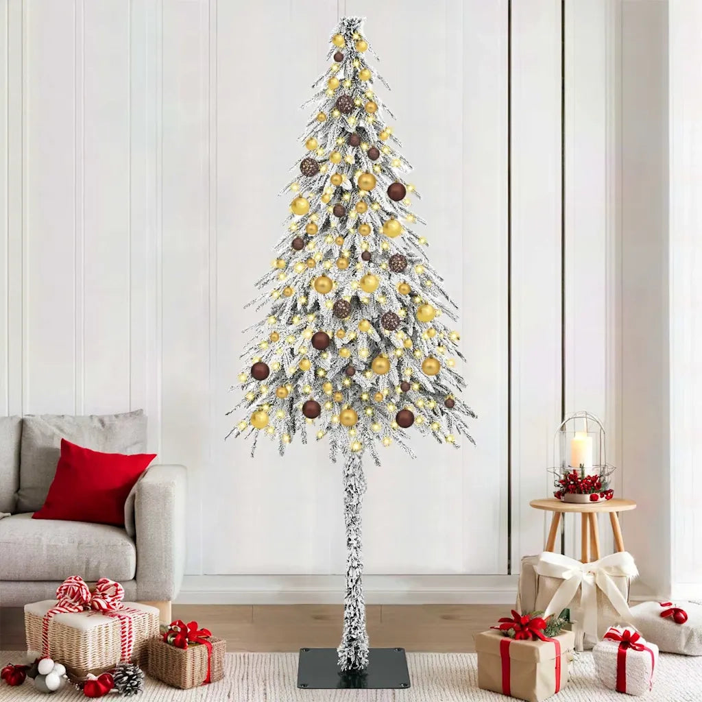 Albero di Natale con 300 LED Bianco 210 cm PE e Acciaio 3396239