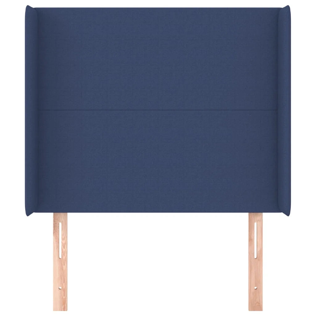 Testiera ad Orecchio Blu 93x16x118/128 cm in Tessuto