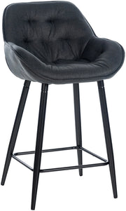 Sgabello da bar Gibson grigio scuro,Tessuto