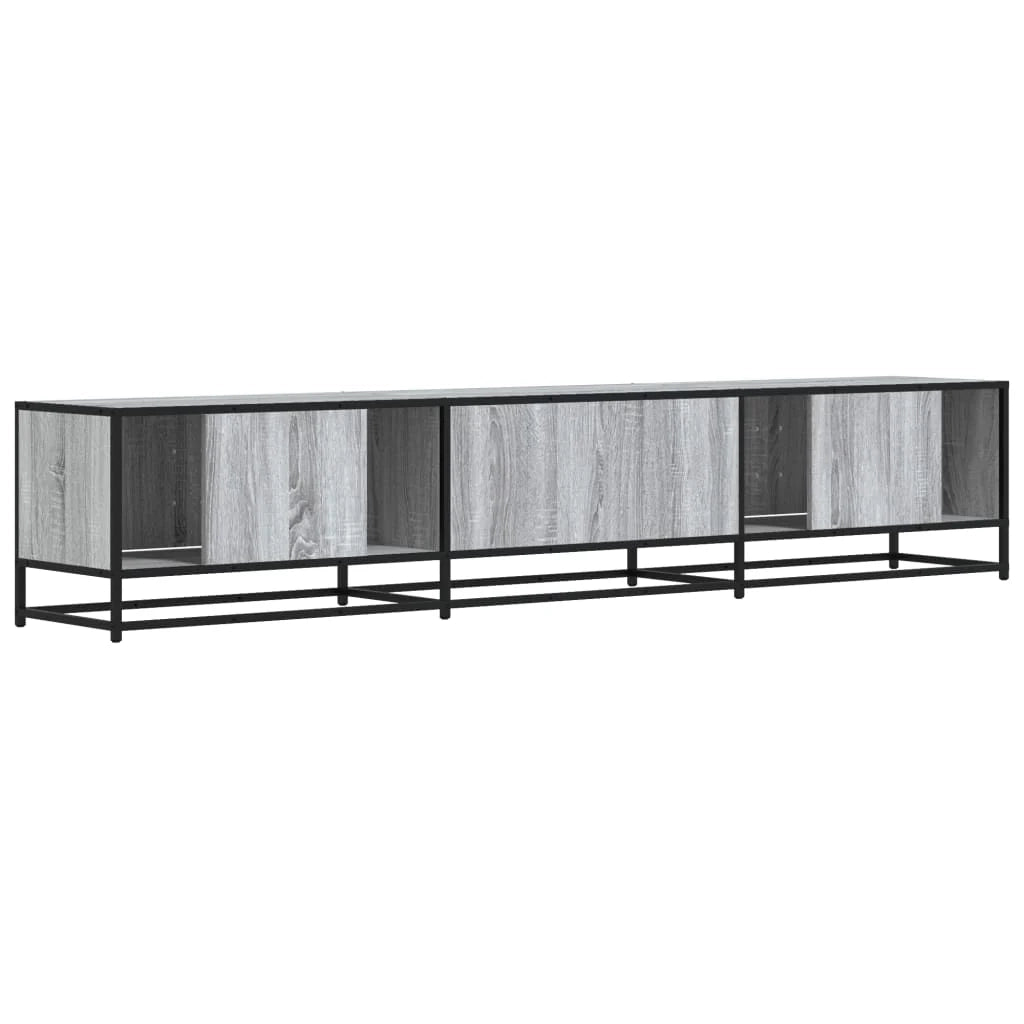 Mobile TV multimediale mensola TV credenza TV sala da pranzo soggiorno camera da letto Sonoma 210 x 35 x 41 cm legno ingegnerizzato grigio 02_0028441