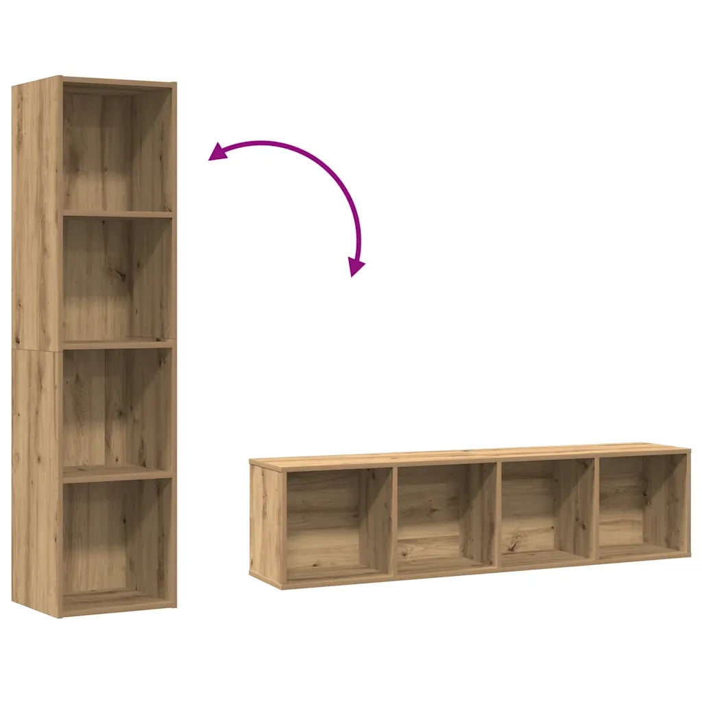 Libreria/Mobile TV Legno Antico 36x30x143 cm Legno Multistrato
