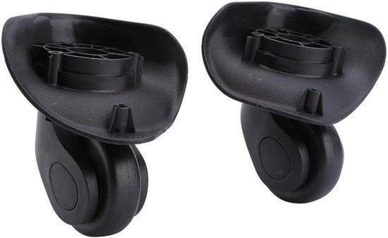 Set di ruote - Ruote di scorta - Ruote di rotazione - 2 pezzi - Accessori - Adatto per bagagliaio - Nero.