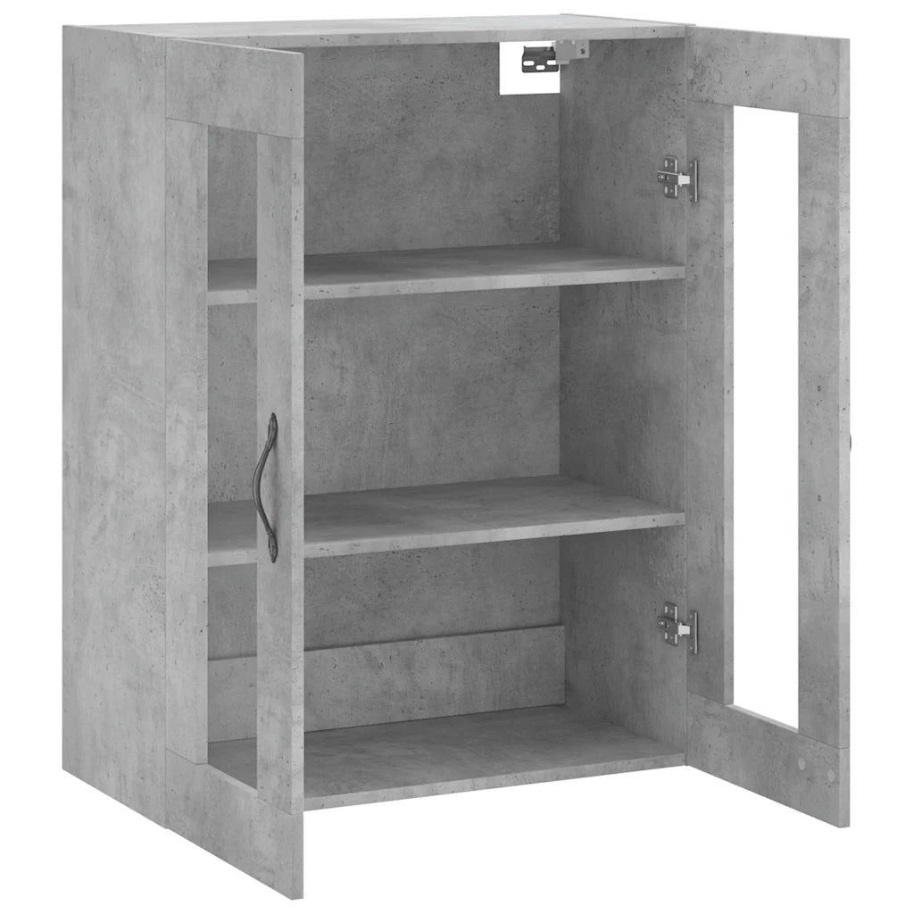 vidaXL Mobile a Parete Grigio Cemento 69,5x34x90 cm Legno Multistrato