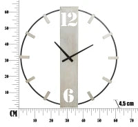 Orologio Da Muro Silvery Cm 61X4,5X63