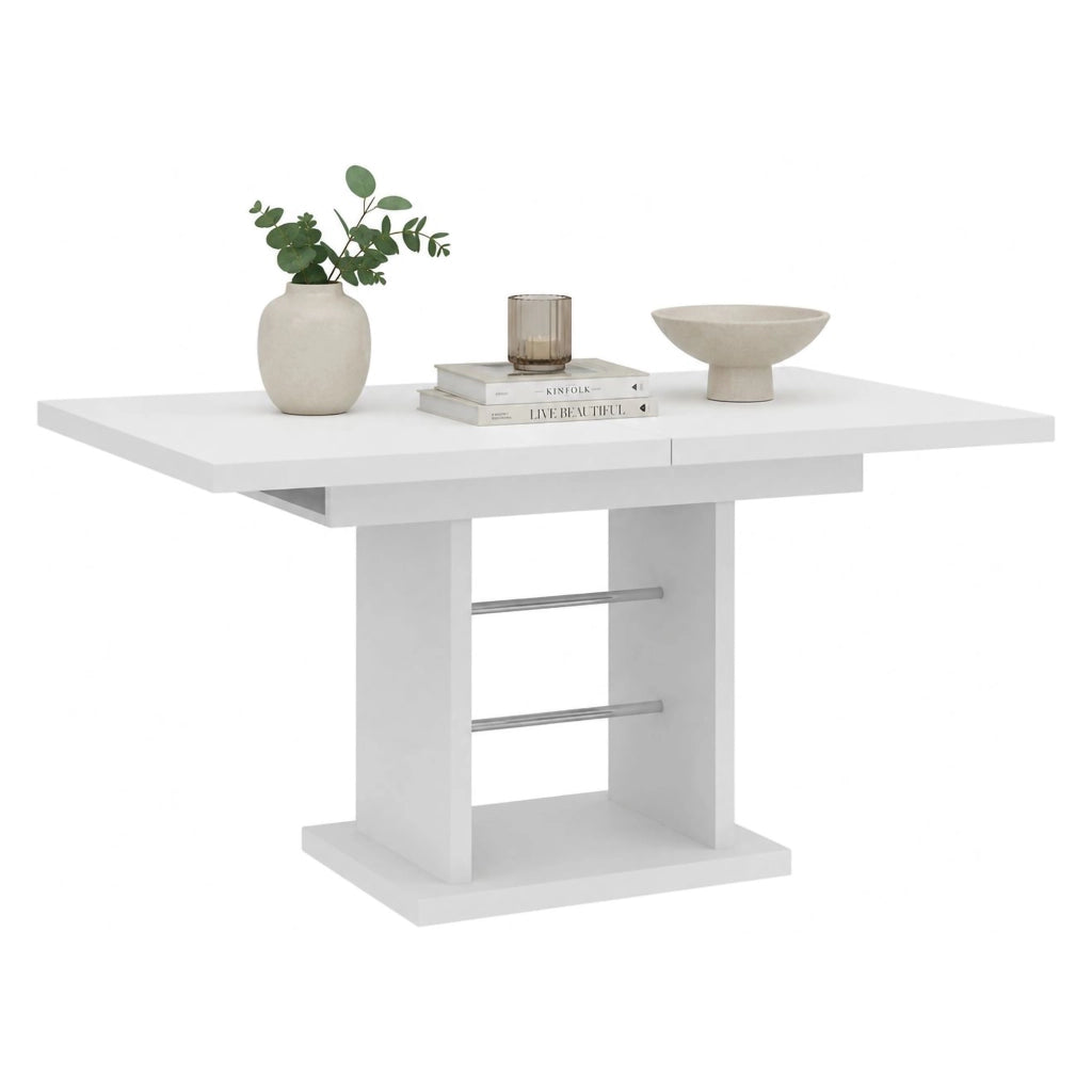 Lirega, Tavolo Allungabile 8 Posti, 150x90x77h cm Bianco