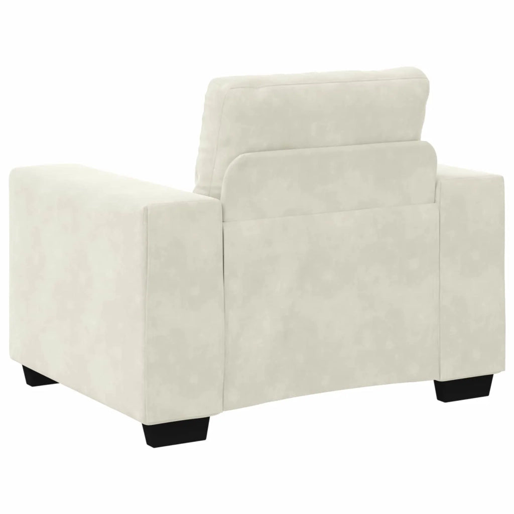 Set di divani 3 pcs Crema 221 x 80 x 80 cm Velluto 3324647