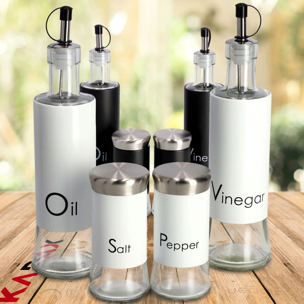 Set di 2 bottiglie in vetro KADAX da 320 ml con dosatore per aceto e olio.