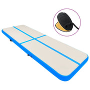 Tappetino Ginnastica Gonfiabile con Pompa 400x100x15cm PVC Blu cod mxl 67677