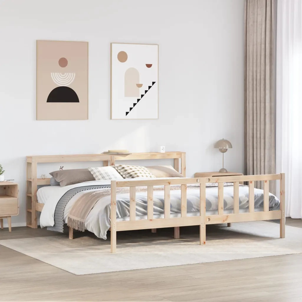 Letto senza Materasso 180x200 cm in Legno Massello di Pino 3305767