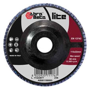 DISCO LAMELLARE ALLO ZIRCONIO 'LITE' ABRA BETA Ø 115x22 mm - grana 40 - 10 pezzi- ABRABETA