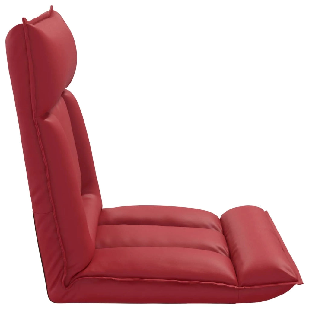 Sedia da Pavimento Rosso Vino 55 x 61 x 70 cm Pelle Sintetica 42028185