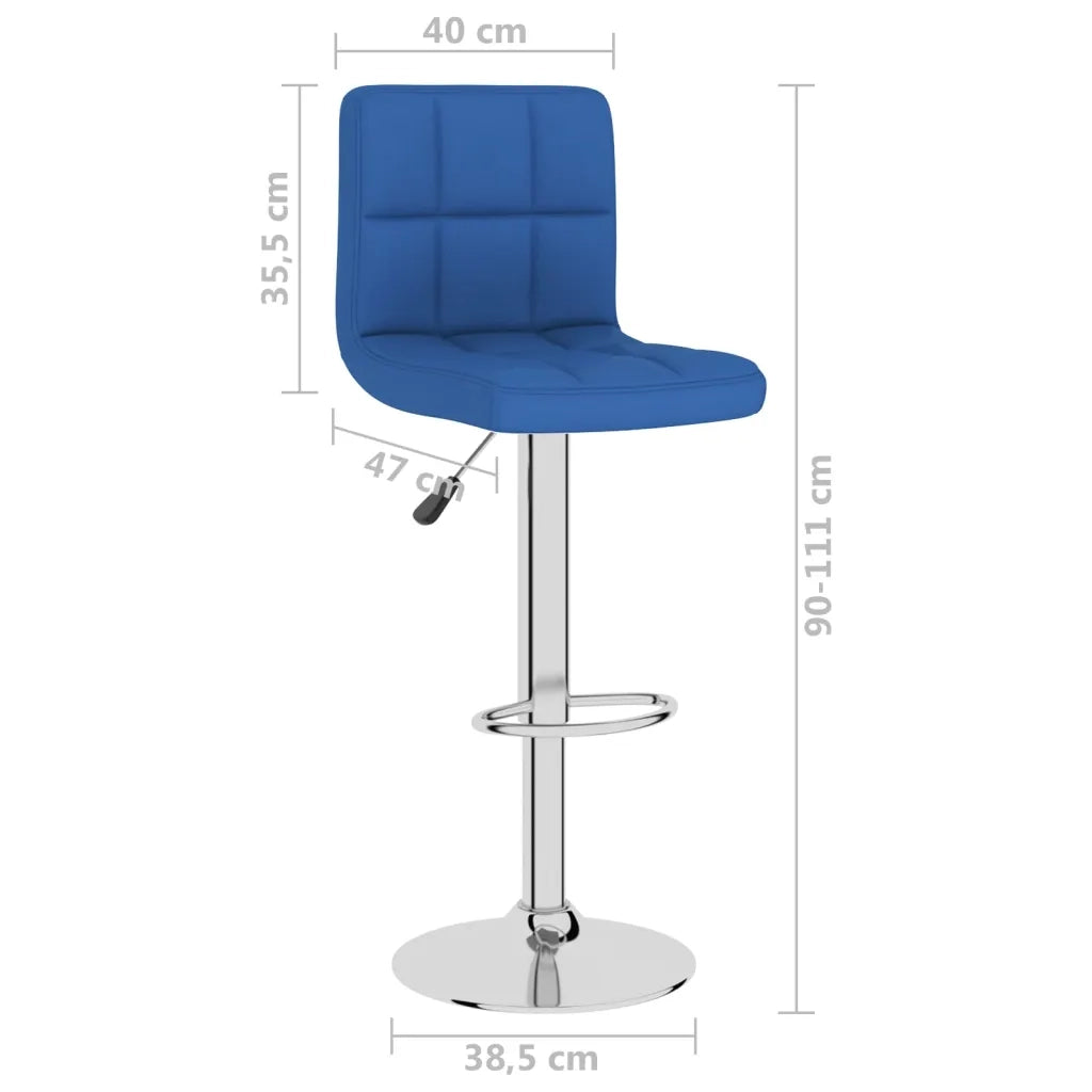 Sgabello da Bar Blu in Tessuto 334233